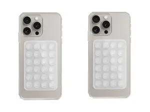 2CPS Silicone Phone Sticky Grip, Suction Phone Case Mount Hands-Free Sticky Cell Phone Grip