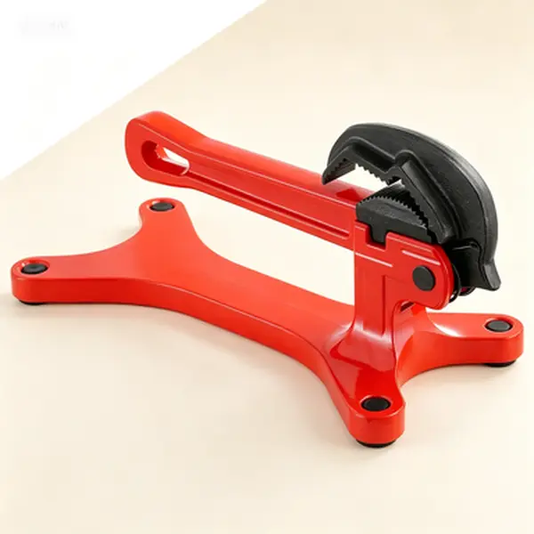 Portable Aluminum Alloy Pipe Clamp - 1/8"-1.5" Capacity, Lightweight Long-Handle Vise with Non-Slip Jaw, Plumbing Tool for PVC/Copper Pipes & HVAC Plumbing Tasks, Reusable Holder for DIY Users