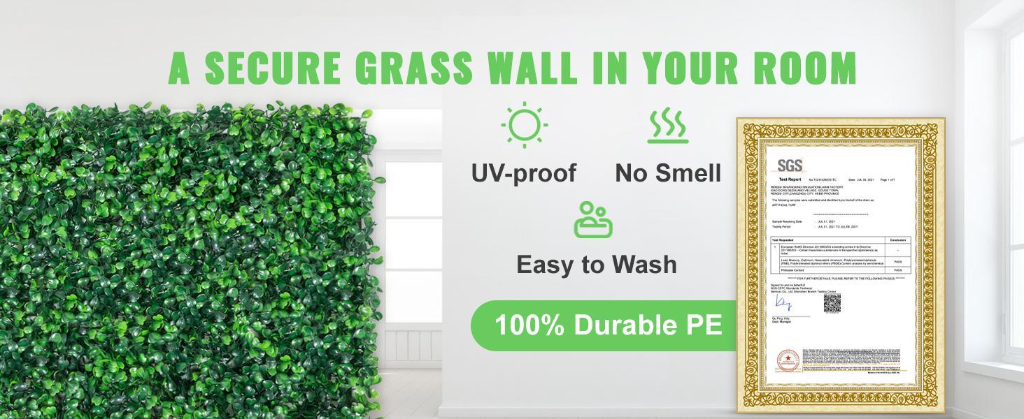VEVOR Artificial Boxwood Panels 24 PCS 20"x20" Boxwood Hedge Wall Panels for Decoration of Outdoor, Indoor, Garden, Fence & Backyard Decorating Home Goods