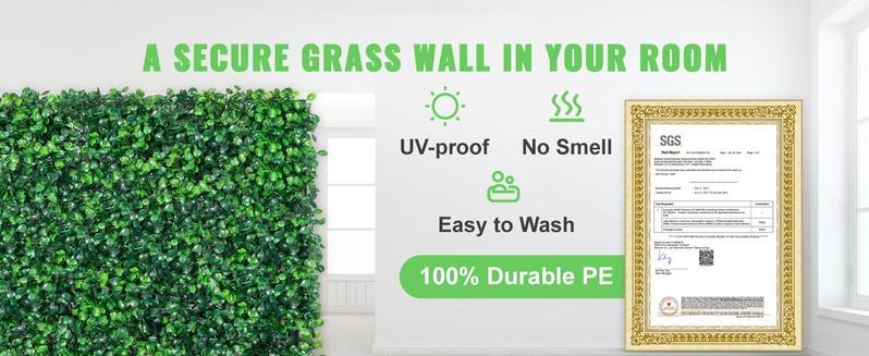 VEVOR Artificial Boxwood Panels 24 PCS 20"x20" Boxwood Hedge Wall Panels for Decoration of Outdoor, Indoor, Garden, Fence & Backyard Decorating Home Goods