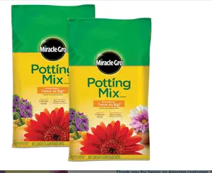 Potting Mix, Miracle-Gro Potting Mix 2-Pack (8Qt Each) – Plant Soil for Flowers, Vegetables & Container Plants – Feeds Up to 6 Months