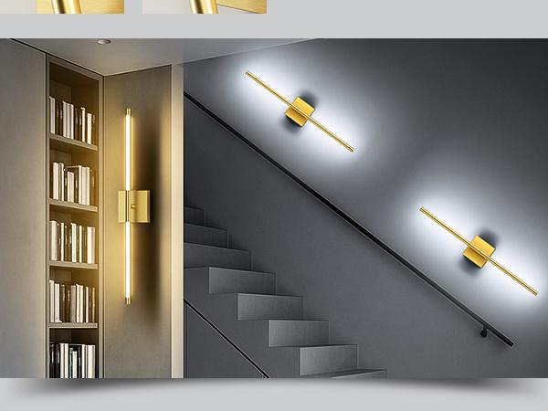 Battery Operated Wall Lights Set of Two, 【Non-Removable Battery】10000mAH Rechargeable Wall Lamps with Remote Control, Dimmable Gold/Black LED Wireless Wall Sconces for Bedroom, Living Room, Hallway, Dining Room, 360° Rotate 3CCT