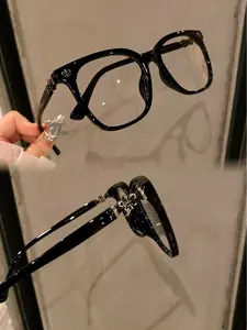 Black warrior Series Blue Light Blocking Glasses Retro Clear View for Eye Protection Computer Vision Glasses Men Women Computer Gaming Glasses Rectangle TR90 Frame Anti Eyestrain  Stylish Lentes Classic Summer Eyewear - Eyeglasses Set eyeglass frame