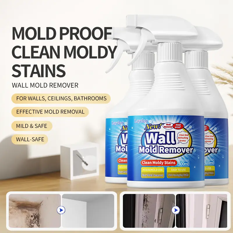 Household Mold  Spray Cleaner - Spray Bottle Liquid Disinfecting Solution for Bathrooms, Deep Penetrating, Stubborn Mildew Elimination, Wall Brightening Home Care Supplies