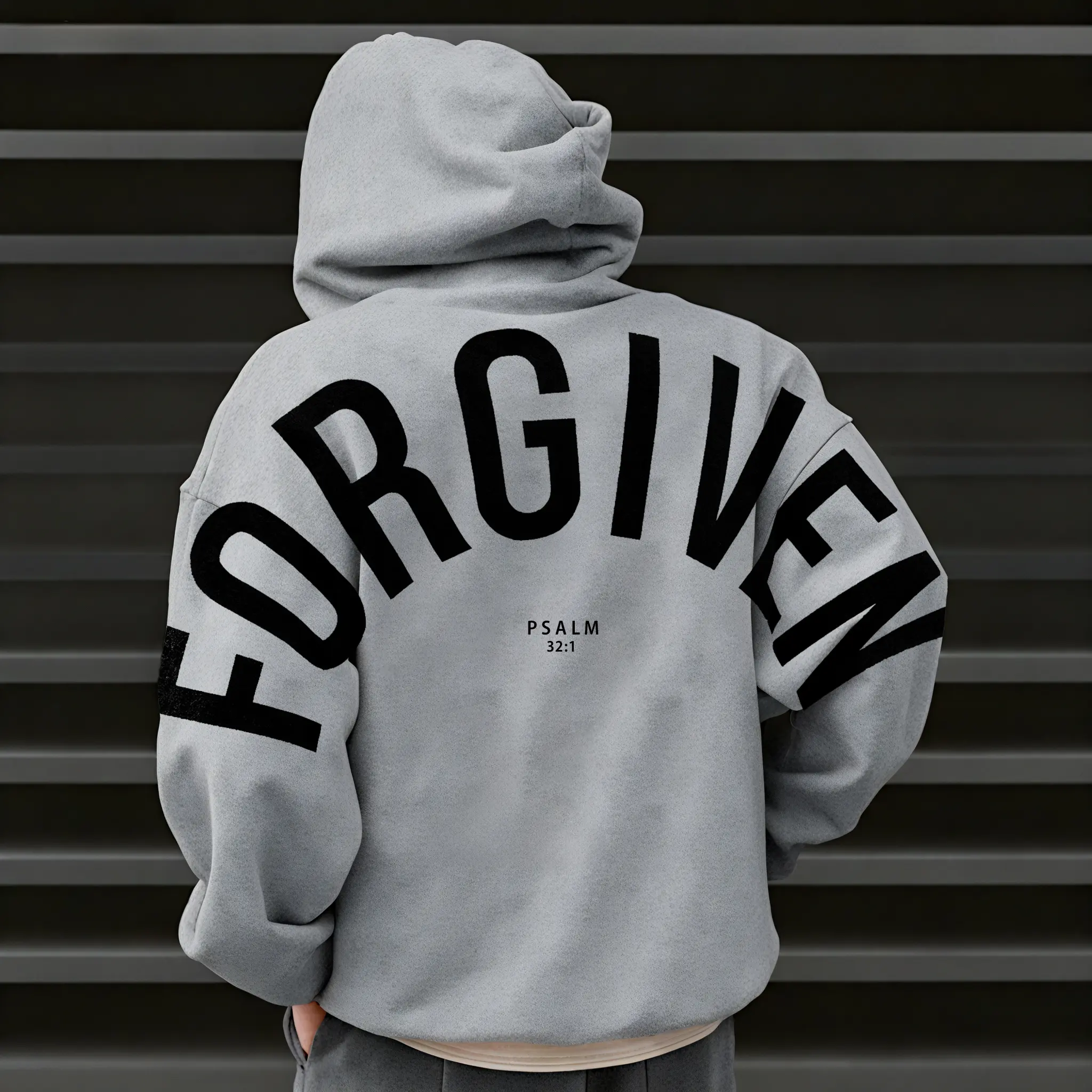 Forgiven: Wear the Grace Long Hoodie - Bold Streetwear Style with Fun Print for Whimsy Lovers - Extra Warmth & Versatile for Casual Outings