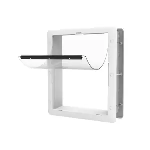 Hakuna Pets White Essential Medium Pet Door for Screens, Doors & Walls up to 2.76" Thick, for Dogs and Cats up to 42 lbs