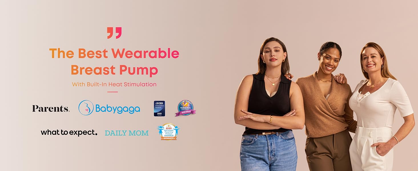 [LIVE ONLY] Eufy S1 Heated Wearable Breast Pump, Hands-Free Breast Pump with Industry-Leading HeatFlow Tech, App-Controlled OptiRhythm, Hospital-Grade Suction, Leakproof, Slim and Ultra-Quiet for in-Bra Use