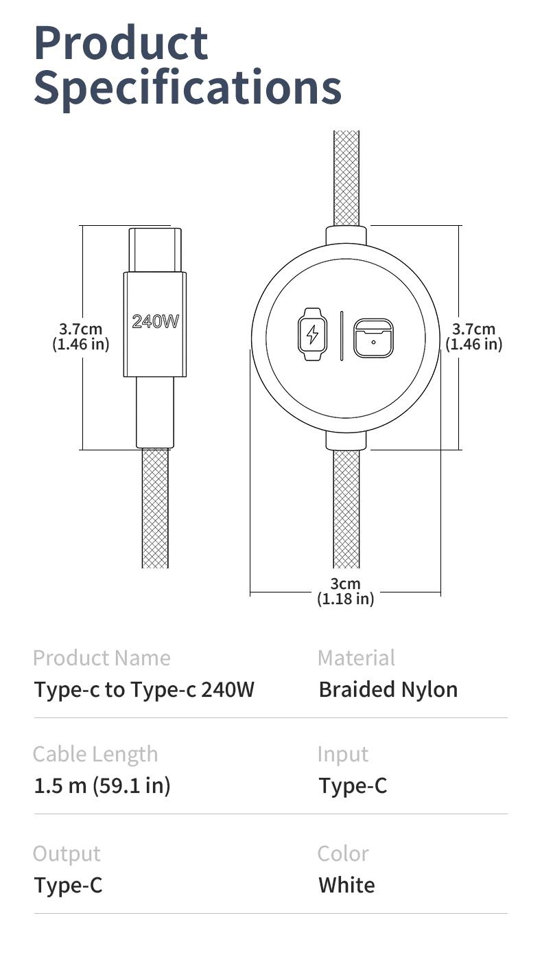 USB-C charging cable design