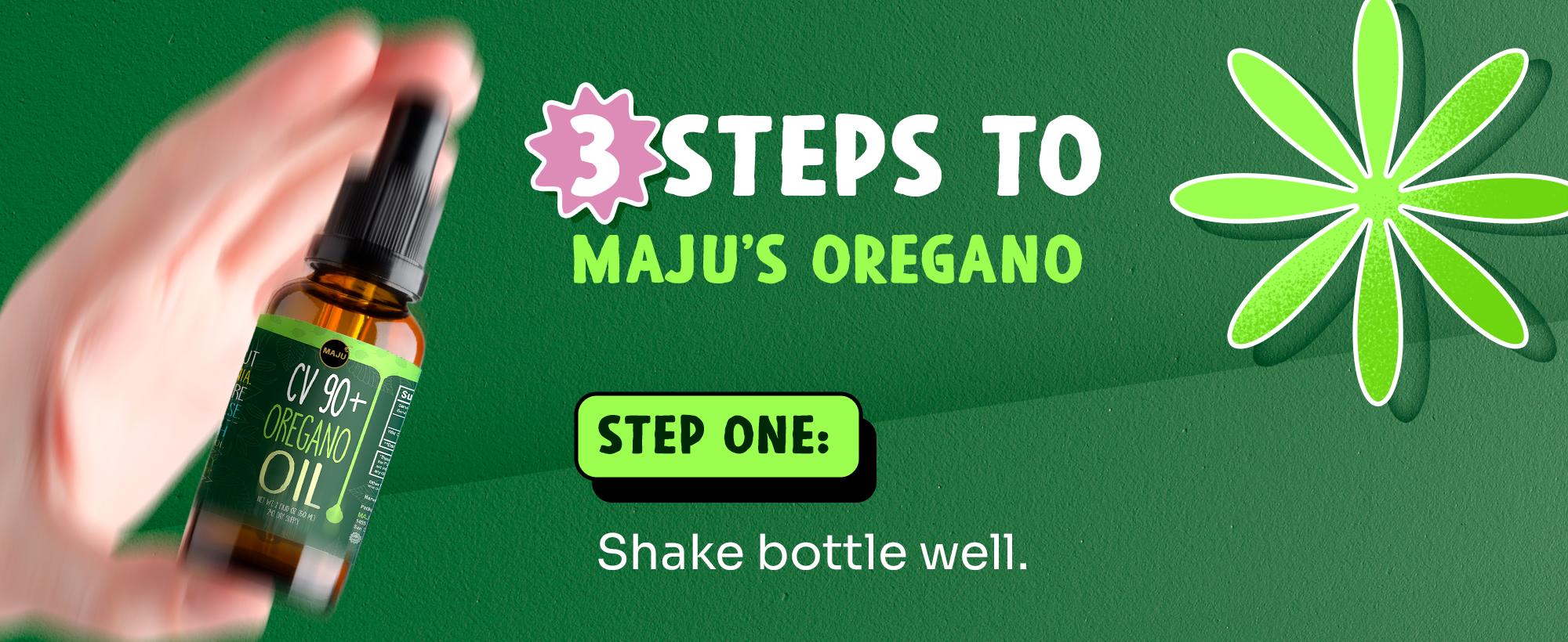 MAJU CV90 Oil of Oregano (2oz) - Edible Wellness Supplement, High Carvacrol, Blended with Olive Oil, Vitamins and Minerals for Digestion, Immune and Seasonal Suppport Dietary