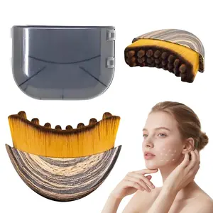 Normal Lymphatic Contour Face Brush, Ergonomic Precision Design with Gentle Hypoallergenic Bristles, Anti-Aging Spa-Grade Skincare Tool for Jawline & Chin Sculpting, Dry Brushing, Lymphatic Drainage & Puffiness Relief Facial Care Tool lymphatic face brush