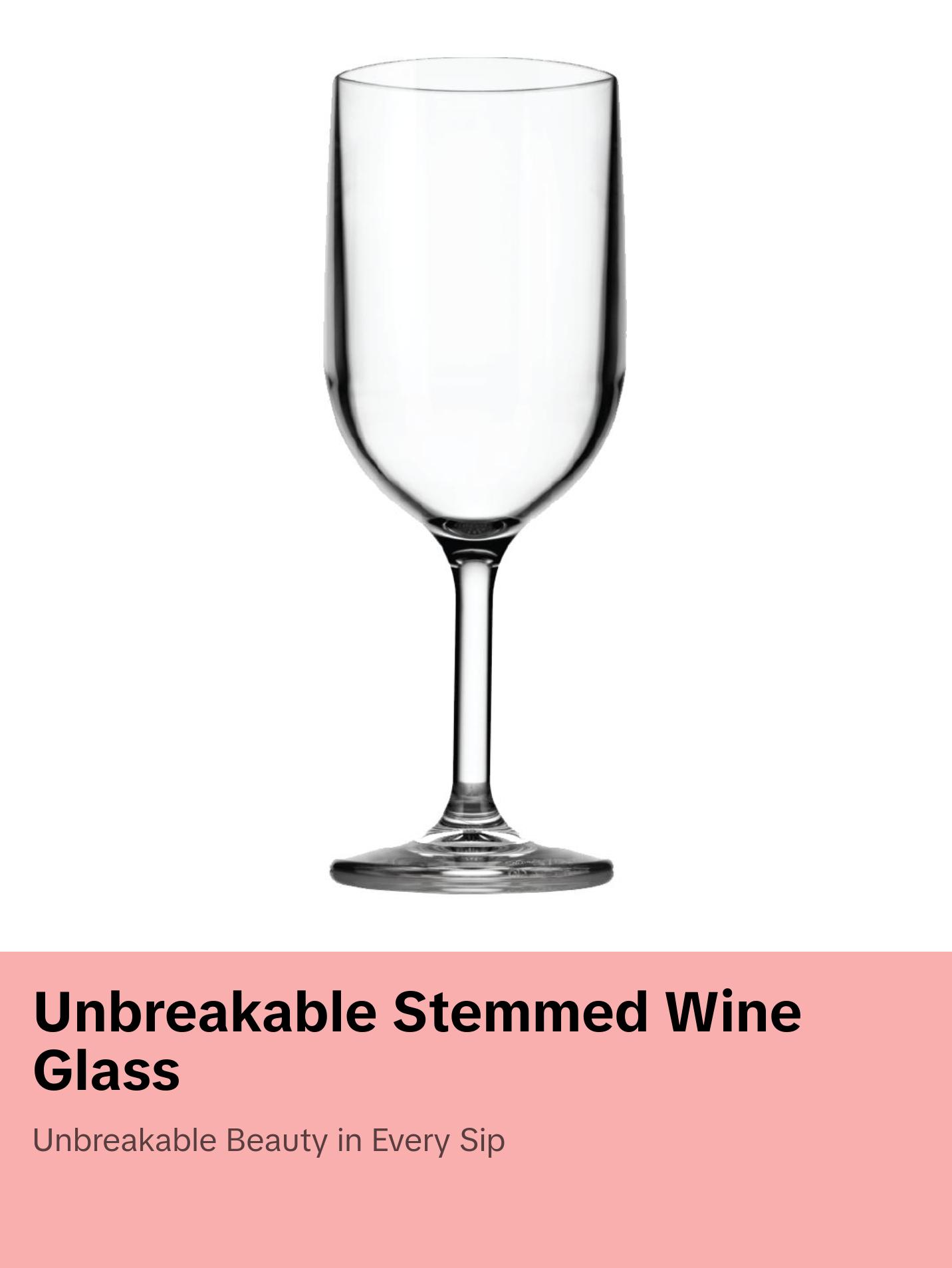 Guaranteed Unbreakable Stemmed Wine 12 oz.