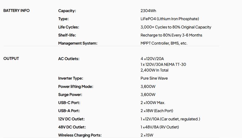 BLUETTI AC200PL Portable Power Station 2304Wh Solar Generator Expandable to 8448Wh 4 2400W AC Outlets 3600W Power Lifting 30A TT30 Output LiFePO4 Battery Backup for RV Camping Home Use