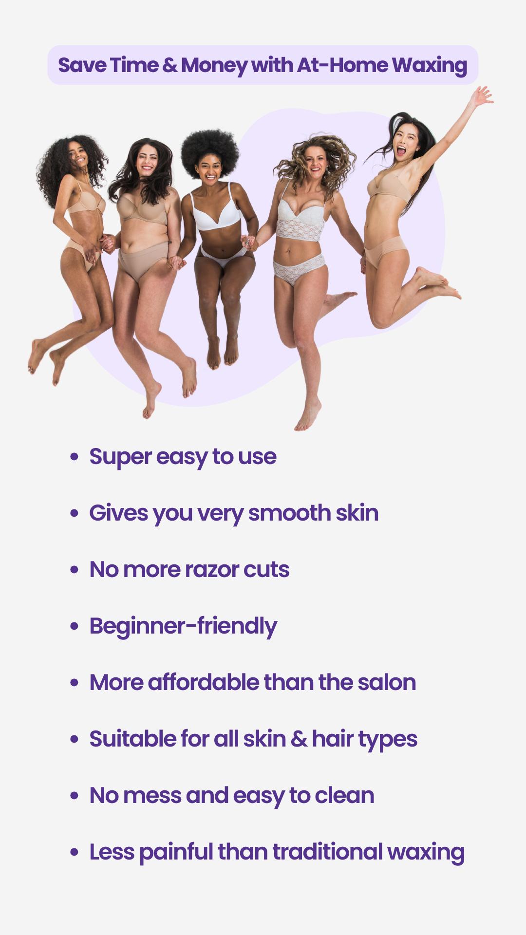 Complete Waxing Kit Set by Tress Wellness | Safe for Full Body Waxing | Armpit, Face, Legs, Brazilian and Bikini Waxing at home | At Home Waxing Kits for Women & Men | Sensitive Skin | Body Care | Waxing Hair Removal Hypoallergenic Wax Beads Hard Wax Kit