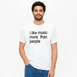 Funny Quote Unisex Tee, I like Music more than People, Music Lover Shirt, Graphic Tee, Sarcastic Gift, Introvert Apparel, Humor Top
