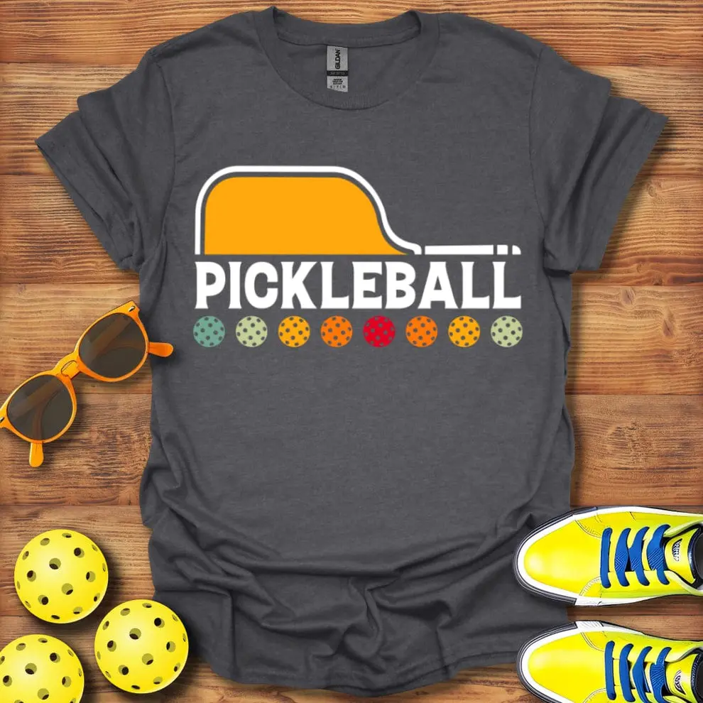 Pickleball Paddle Rainbow T-Shirt, Fun Pickleball Graphic Tee, Paddle Sport Shirt, Pickleball Player Gift, Cute Athletic Apparel, Pickleball Lover Gift, Unisex Sports Graphic T-Shirt