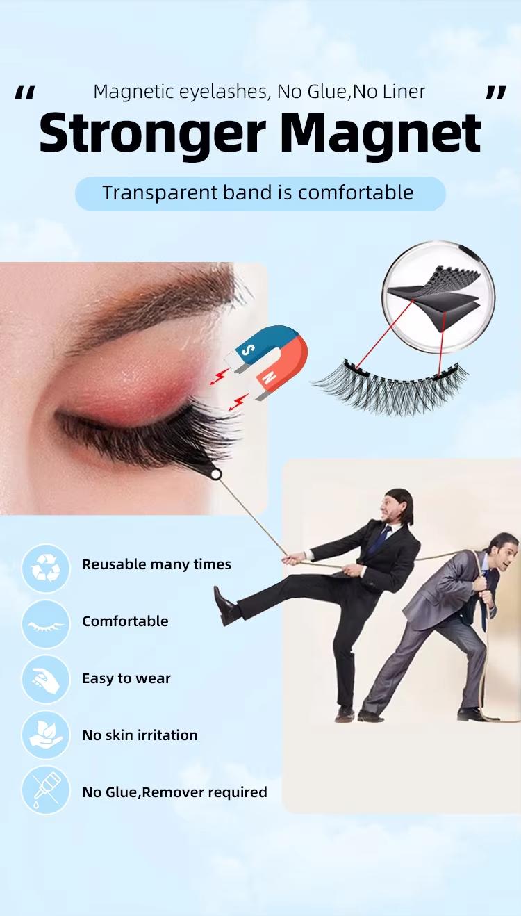 Mosty Soft Magnetic Eyelashes All-in-One Box – Reusable, Glue-Free, Waterproof, Lightweight, Natural Look, Long-Lasting False Lashes | Valentine's Day