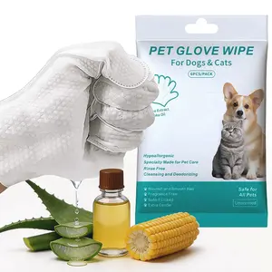 iHubei Pet Glove Wipes(6pcs/pack), Freshening Grooming Dog&Cat Disposable pet hair removal tool Satisfied skin care Outdoor No-clean Hypoallergenic Facial Disposable No-Rinse Grooming Formulated for petwipes Deodorizing sticky hair#petlife Kittens