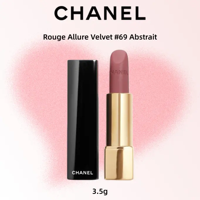 CHANEL Rouge Allure Velvet #69 Abstrait 3.5g Luxurious Lipstick in Soft Pink Shade