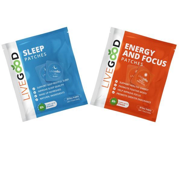 LiveGood AM/PM Wellness Patch Duo – Daytime Energy & Focus + Nighttime Sleep & Relaxation Support LiveGood AM/PM Wellness Patch Duo – Daytime Energy & Focus + Nighttime Sleep & Relaxation Support