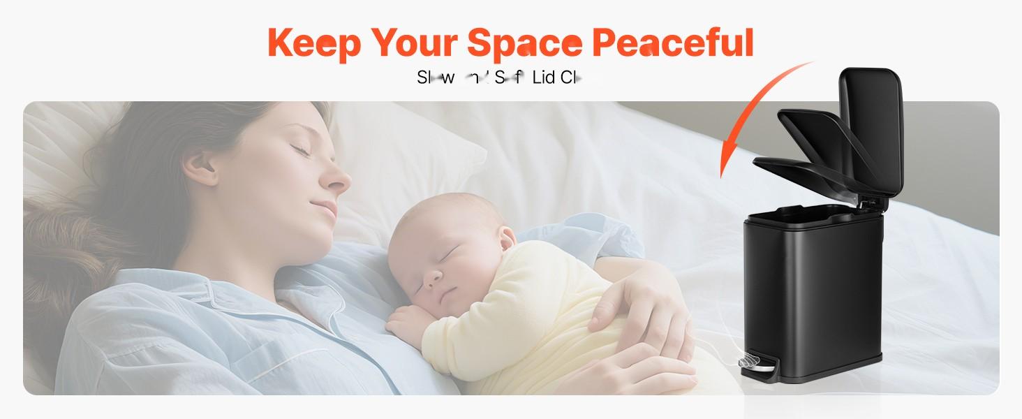 Space-Saving Slim Bathroom Trash Can With Pedal And Soft-Close Lid, 11.4 x 5.71 x 10.7 Inch, 6L Steel Garbage Can With Detachable Inner Bin, Suitable For Kitchen, Home, Dorm, Office, Black Space-Saving Slim Bathroom Trash Can With Pedal And Soft-Close Lid, 11.4 x 5.71 x 10.7 Inch, 6L Steel Garbage Can With Detachable Inner Bin, Suitable For Kitchen, Home, Dorm, Office, Black