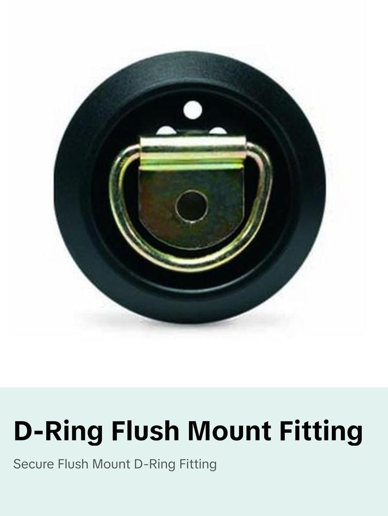 1/4" D-Ring Flush Mount Round Plastic Pan Fitting