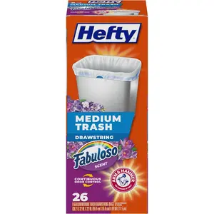 Hefty Medium Trash Bags, Fabuloso Scent, 8 Gallon, 26 Count