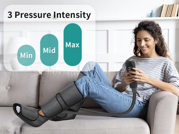Nekteck Air Compression Leg Massager with 3 Massage Levels & Auto Shut Off Feature for Foot and Calf Comfort and Relaxation,Ideal Gift for Men & Women,Christmas 's Day Present,Gifts for Mother Father