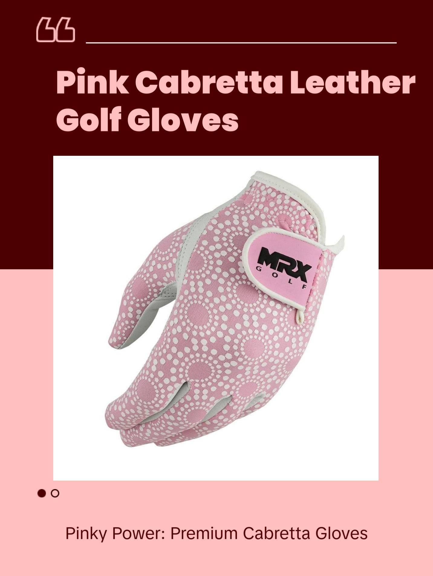 New Women Golf Gloves Cabretta Leather Pink