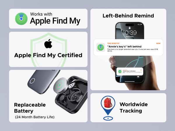 UGREEN Finder Tag Compatible with Apple Offcial Chip (for iOS Only or Samsung Only), Anti-lost for Car Key Wallet Luggage Passport with Alarm& Left-Behind Remind Slim Bluetooth Tracker,Gps Signal Protector Smart Tracking ,Tiktokshopstockup