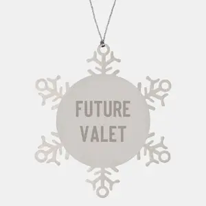 Funny Valet Gifts from Friends for Valet, Snowflake Ornament, Future Valet Quote - Unique Christmas Unique Gifts for Valet, Valet Men, Family