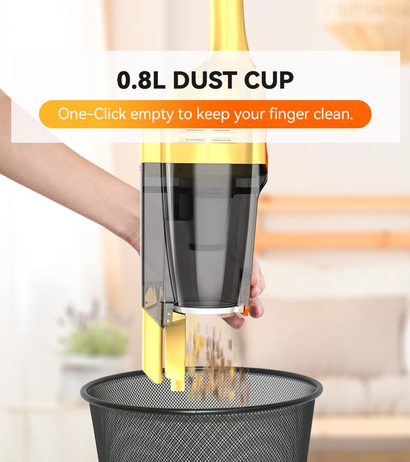 INSE R6X Corded Stick Vacuum, 15KPa Suction with 600W Motor, Ultra-Lightweight Bagless Upright Vacuum with Handheld for Home Hard Floor Carpet Pet Hair Car Cleaning home cleaning tools home appliances Yellow