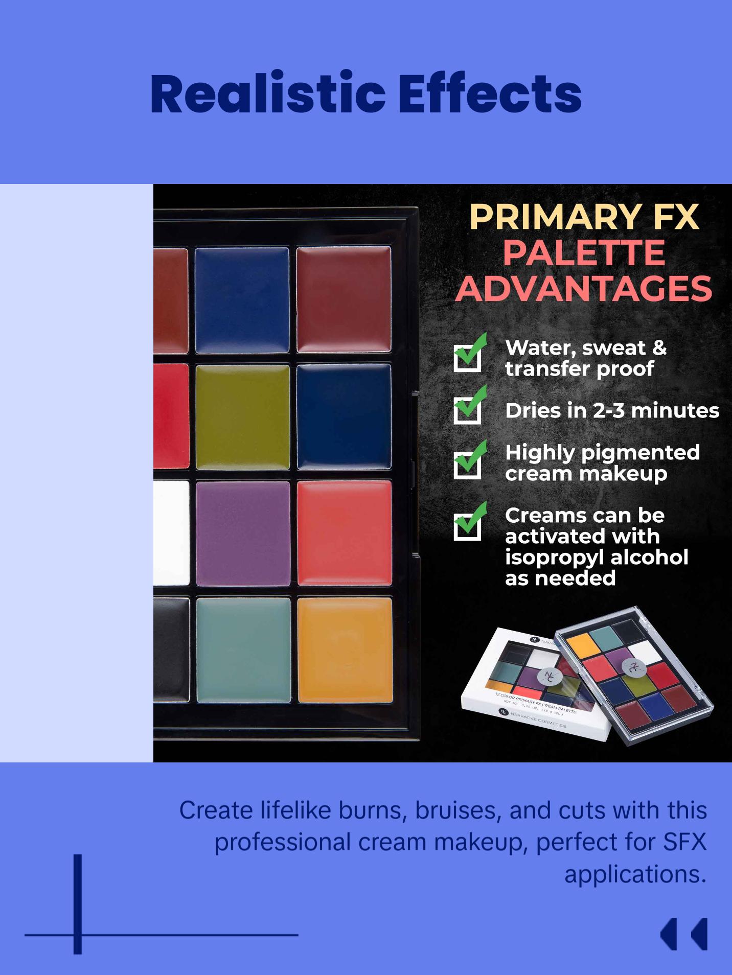 Quick Drying Primary FX Cream Makeup Palette Quick Drying Primary FX Cream Makeup Palette