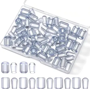 60 PCS Kitchen Sink Rack Feet, Clear Silicone Rubber Bumpers, Rubber Feet for Sink Grid Protector, Universal Size Replacement Accessories for Home Grid Grill