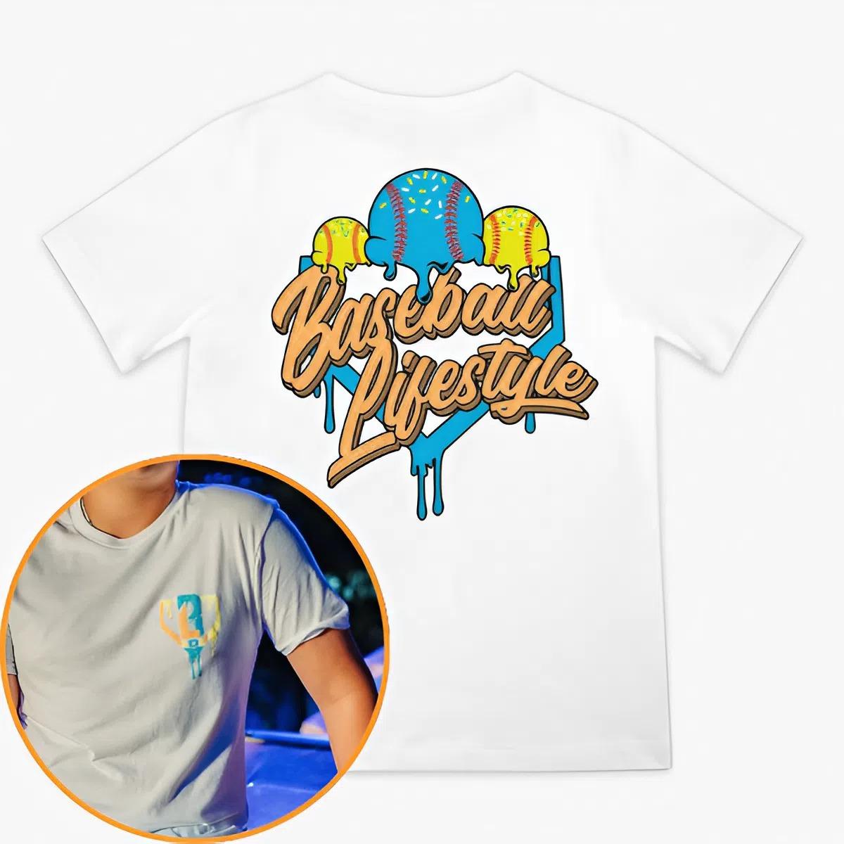Baseball Ice Cream v4 Youth and Adult T-shirt, Baseball shirt for youth, Funny tee, Baseball gift, Game Day outfit, toddler clothes, youth clothing, summer outfit, birthday gift, vacation outfit