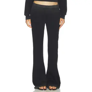 COTTON CITIZEN The Lima Flared Sweatpant in Vintage Black