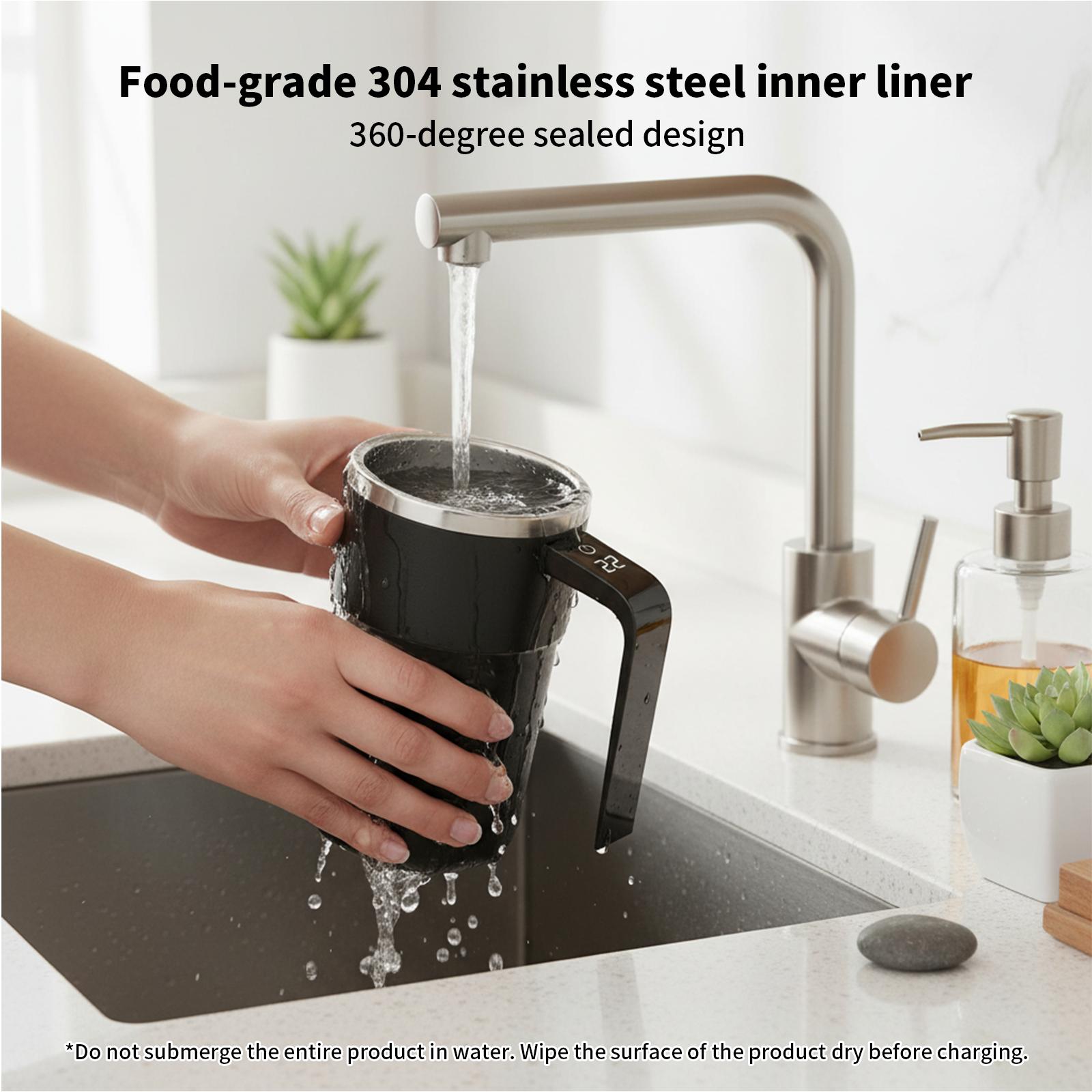 Coffee cup - Electric stirring coffee cup, rechargeable, with temperature  display. Lazy coffee cup suitable for milk,