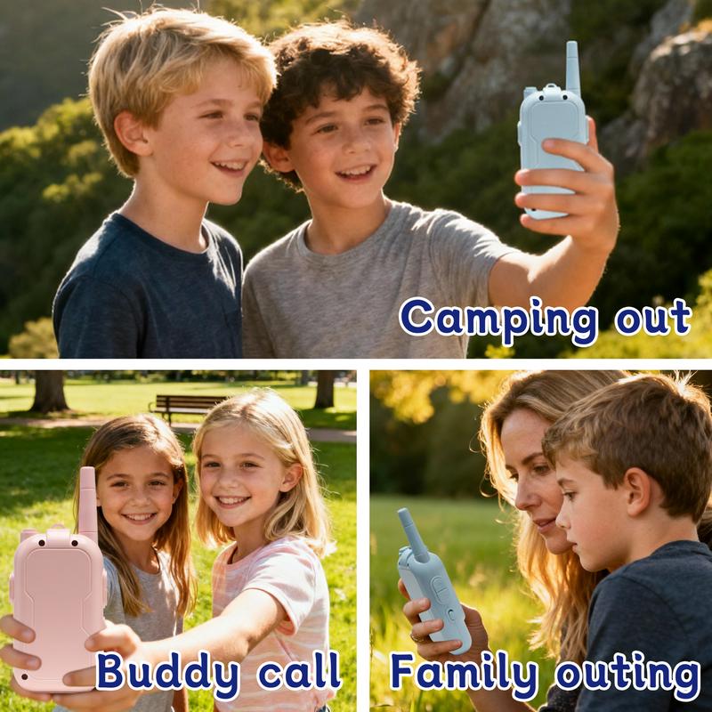 Kids Video Walkie Talkies Toys 2 Pack Long Range Communication with Camera Ideal for 3-12 Year Olds Colorful Audio for Outdoor Indoor Play Holiday Christmas Gifts