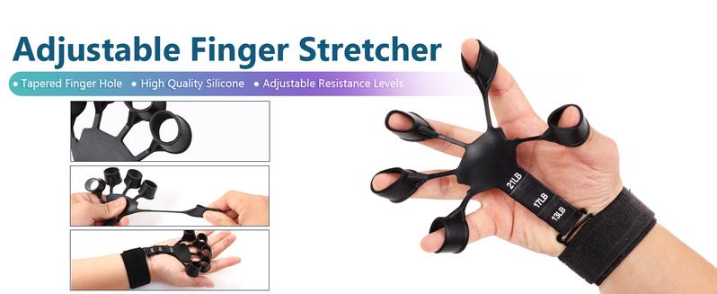 5 PCS Grip Strength Trainer Kit, Hand Gripper Strengthener, Forearm Strengthener, Finger Strengthener, Finger Exerciser, Stress Relief Ball, Forearm Workout Ring for Muscle Building and Injury Recover