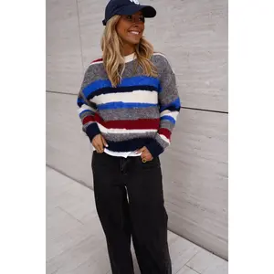 Grey Striped Eilis Sweater