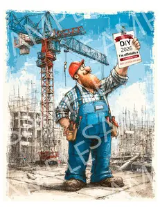 Contractor T-Shirt — "I'm Officially a Contractor" Construction Crew Tee