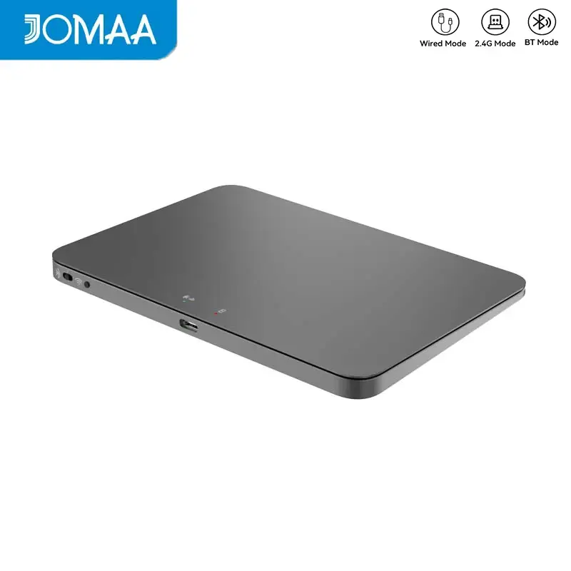 JOMAA Wireless Rechargeable Multi-gesture Touchpad Trackball Mouse - Bluetooth, 2.4G, Wired, Portable - Multi-OS Compatibility, Portable Tablet, Rechargeable for Windows 8, Mac OS 10, iOS, Multi-Os Compatibility Mouse, Portable Tablet Mouse
