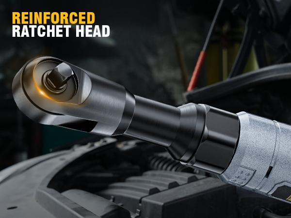 Cordless Electric Ratchet Wrench Set, 60Ft-lbs, 12V Extended Cordless Ratchet Wrench 3/8", 6 Sockets, 1/4" Adapter, Forward/Reverse Switch, 2 Batteries, 1/2" Adapter