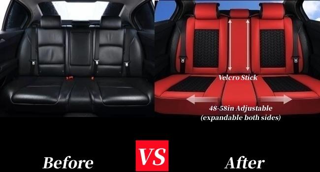 【Coverado】Full Coverage Leather Car Seat Covers Full Set Fit for Cars Trucks Sedans with Waterproof Leather in Automotive Seat Coverluxury seat covers cars accessories 【8825 5-full】 ridstar guts seat cover royal blue seat covers seat filler seat covers