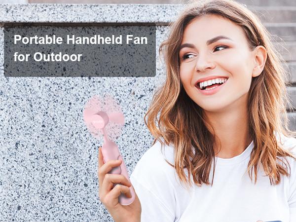 Portable Handheld Fan &ndash; Mini, Foldable, USB Rechargeable, Ideal for Travel & Outdoor Activities