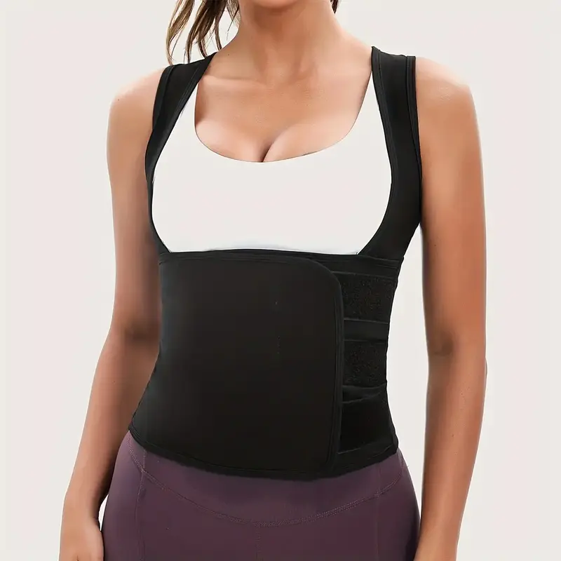 Women's Fitted Zip-Up Sauna Sweat Vest with Built-In Bra - Breathable Stretchy Compression Waist Trainer, Tummy Control Women's Clothes, Gym Workout Apparel for Fitness Training Sports Tops Women's Fitted Zip-Up Sauna Sweat Vest with Built-In Bra - Breathable Stretchy Compression Waist Trainer, Tummy Control Women's Clothes, Gym Workout Apparel for Fitness Training Sports Tops