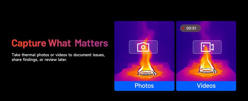 TOPDON TC002C Duo Thermal Camera, Thermal Imager, Compatible with Any USB-C iPhone, iPad & Android Device, 512 x 384 Super Resolution, 256 x 192 IR Resolution
