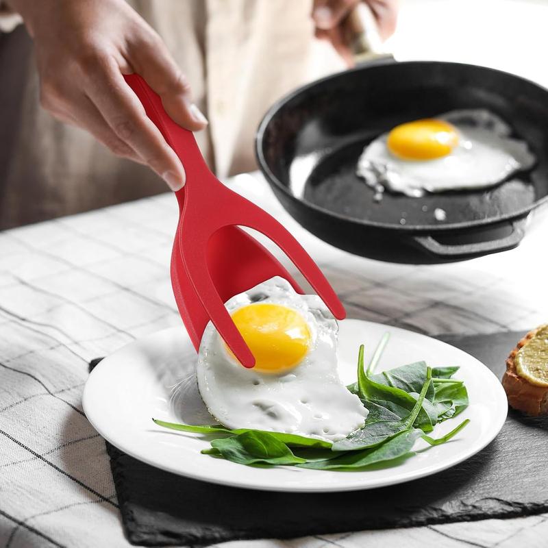 2-in-1 Silicone Turner and Spatula Tong – Egg Flipper, Versatile Kitchen Cooking Tool for Eggs, Pancakes, French Toast & Omelets- Kitchen Utensils 2-in-1 Silicone Turner and Spatula Tong – Egg Flipper, Versatile Kitchen Cooking Tool for Eggs, Pancakes, French Toast & Omelets- Kitchen Utensils