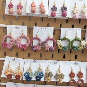 Earrings Cotton Thread