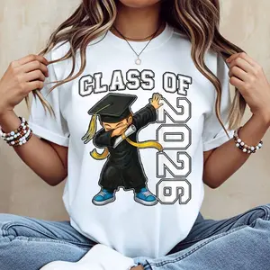 Graduation T-Shirt Class Of 2026 Dabbing Graduate Cartoon Design For Graduation Celebration