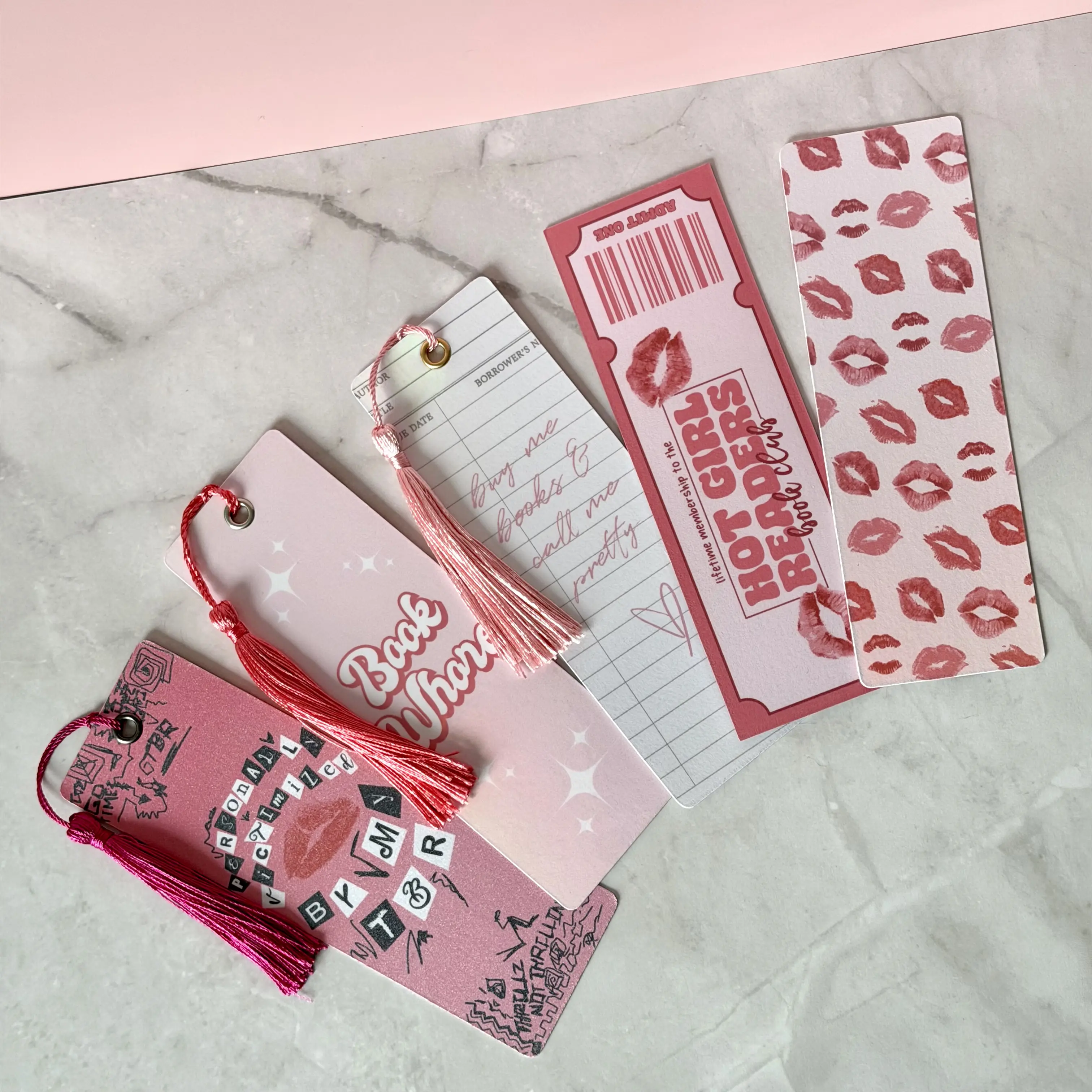 Fetch & Fabulous Collection | Mean Girls Inspired | Lipstick Kisses | Hot Girls Read | Book Wh*re | Bookmarks